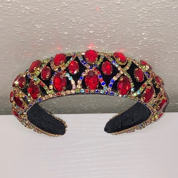 Ruby Red Large Crystal Headband - Picture 7 of 10